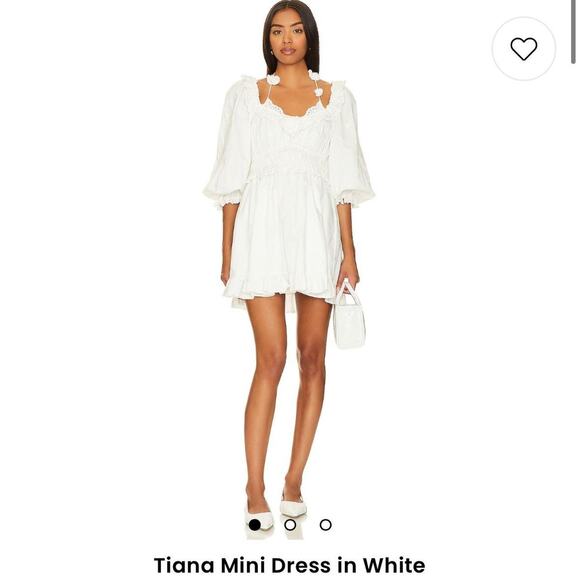 Tiana White Mini Dress For Love and Lemons XS NWT - Picture 1 of 3
